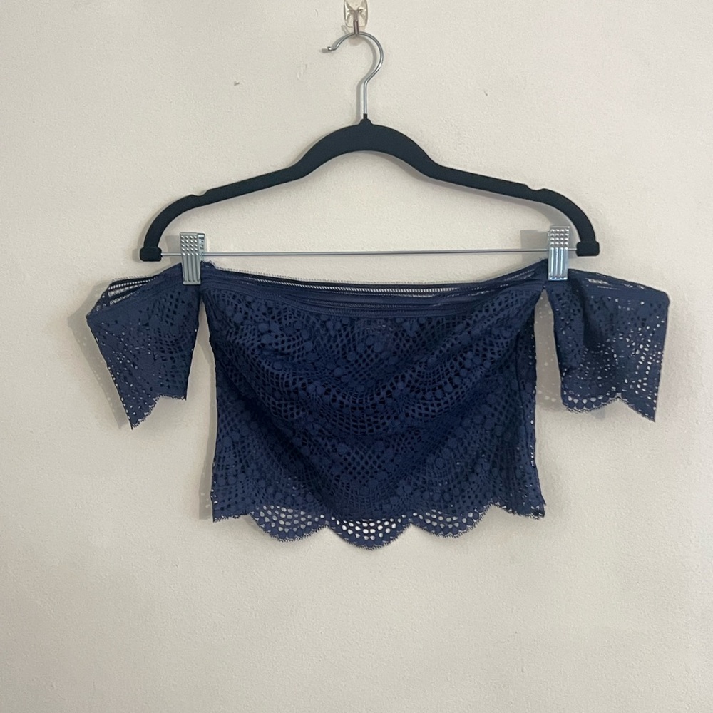 Victoria's Secret Navy Lace Crop Top